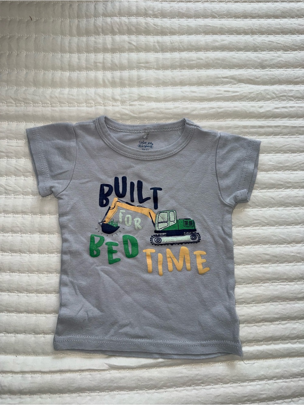 Dreamers Light Blue Toddler Excavator Graphic Tee